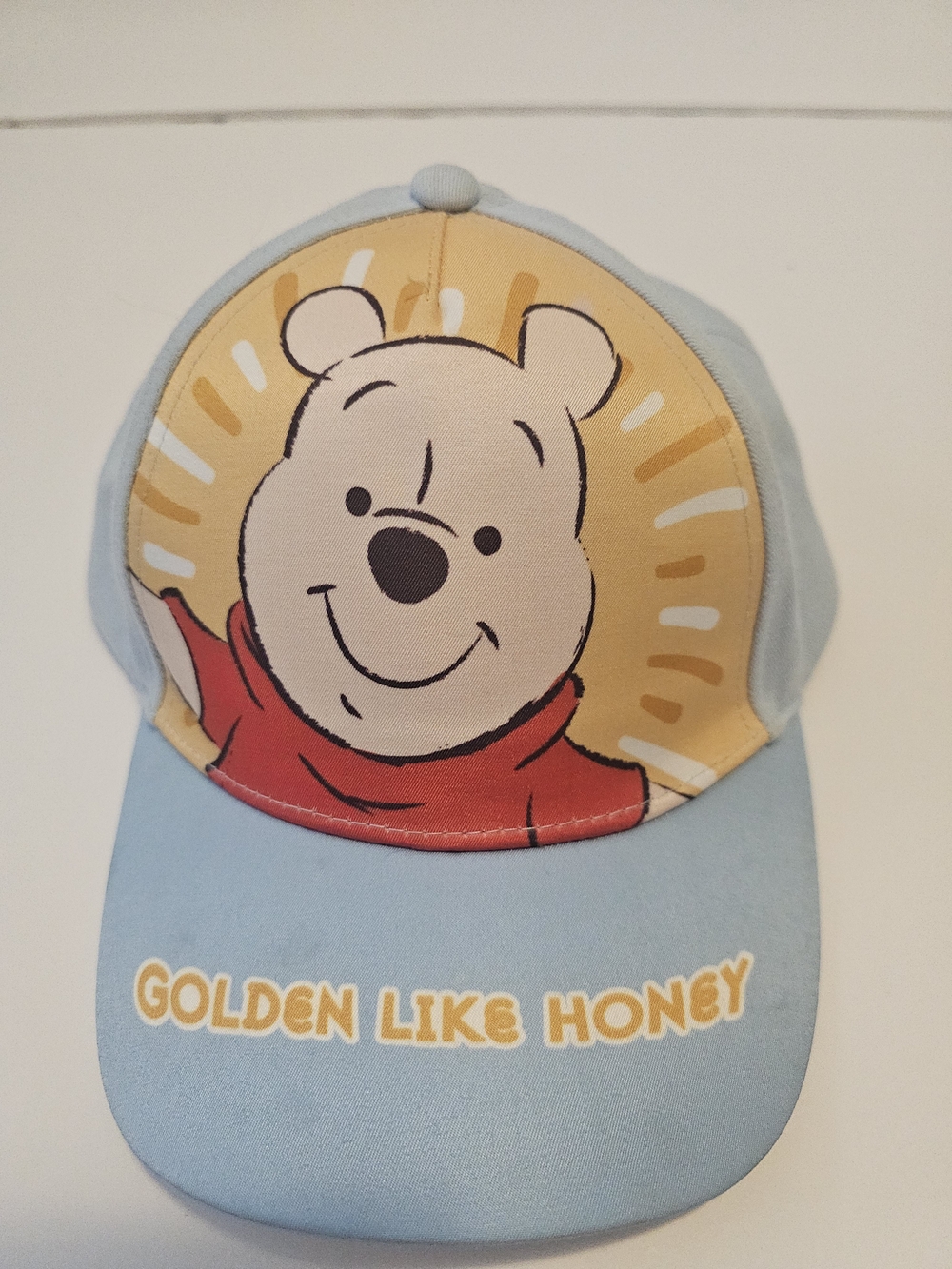 Disney Winnie the Pooh Light Blue Yellow Red Kids Ballcap Hat Sz 4-6x
